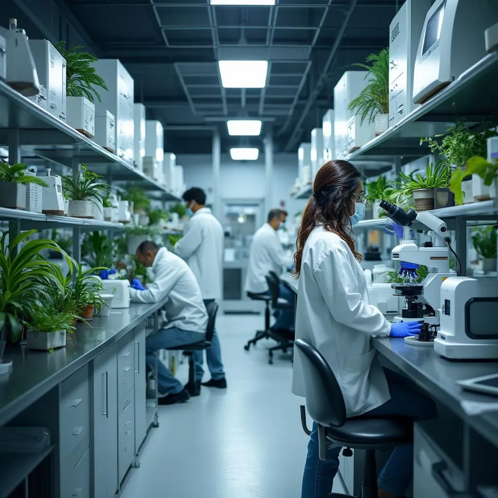 Laboratório de pesquisa de plantas medicinais